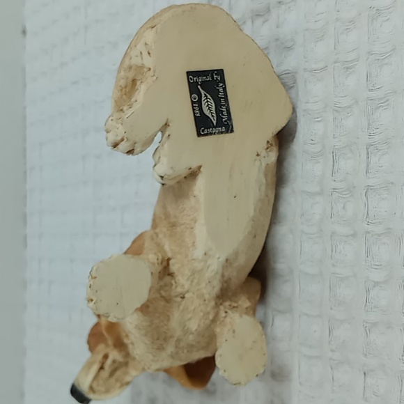 Vintage 1990 Castagna Italy Tan/Cream Basset Hounds Figurine Set Mama & Her Pup - Picture 9 of 16